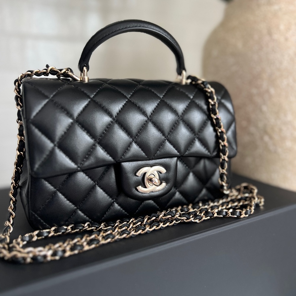Brand new chanel mini with top handle